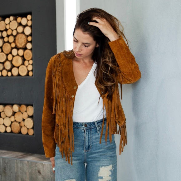 Forever21 Suede Fringe Jacket - Picture 1 of 2